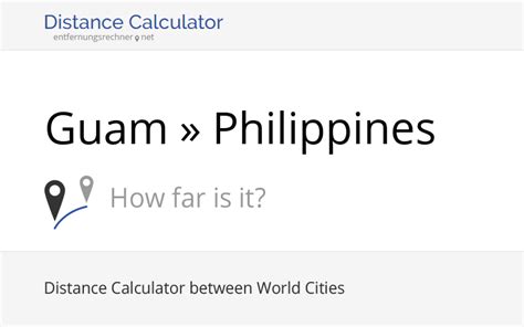 distance guam to philippines